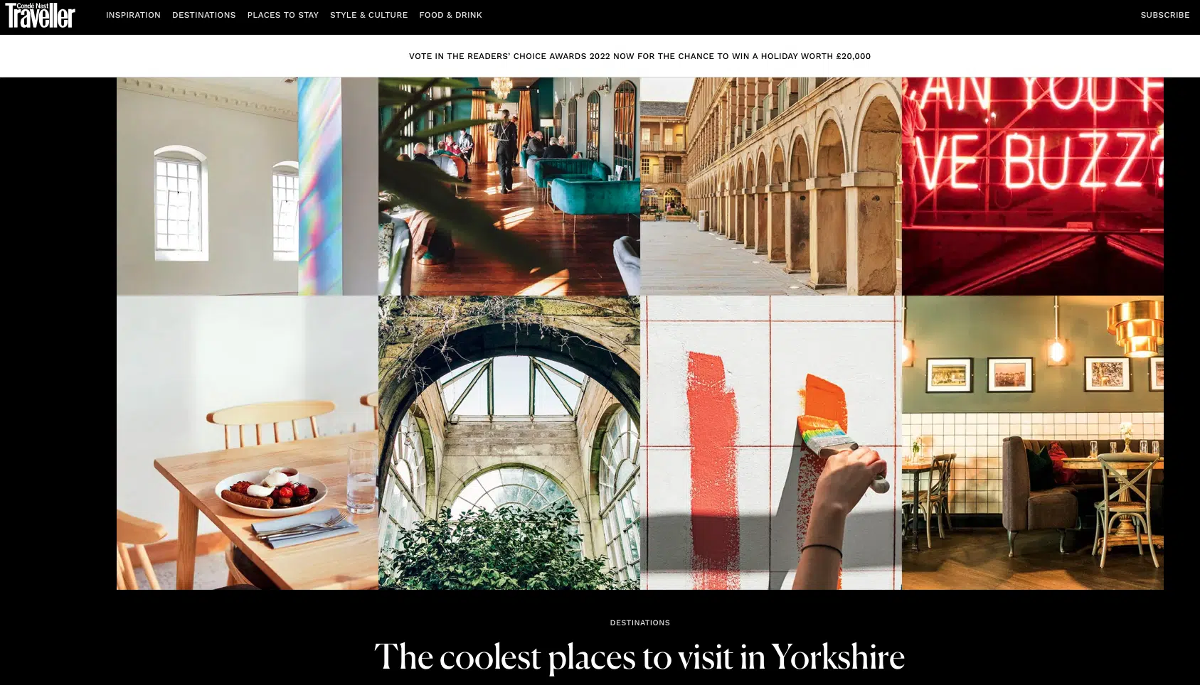 Condé Nast Traveller feature: The coolest places to visit in Yorkshire