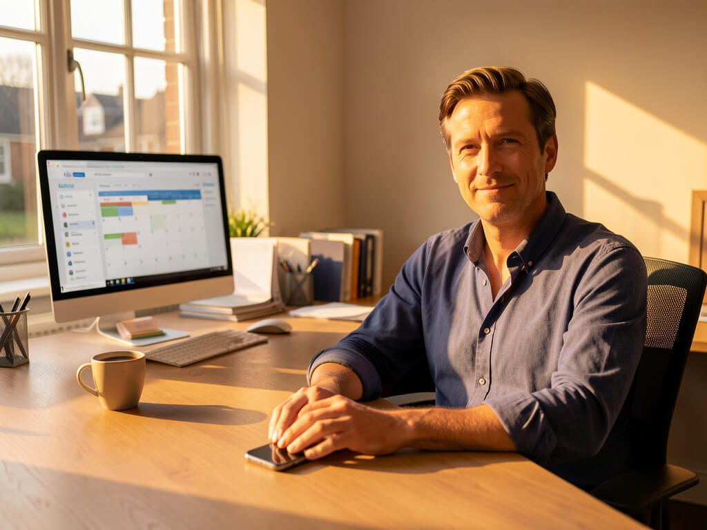 Estate agent reviewing their AI receptionist system - every call answered, every viewing booked