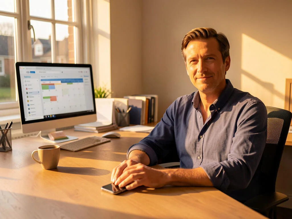 Estate agent reviewing their AI receptionist system - every call answered, every viewing booked