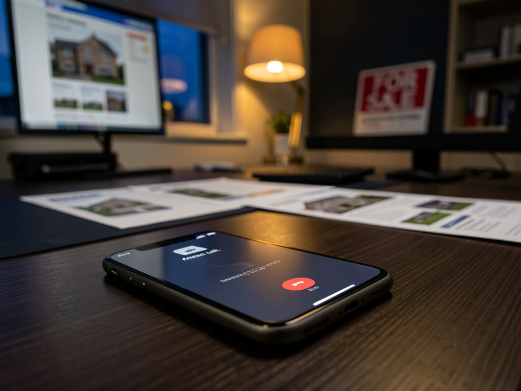 Missed property enquiry call at a UK estate agent - the cost of unanswered calls